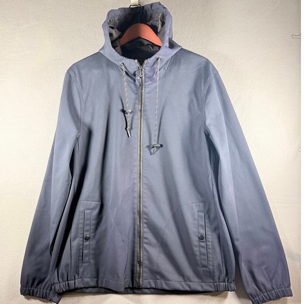 NOMAD MEN’S NAVY TECH FLEECE LINED HOODED JACKET SIZE XL
